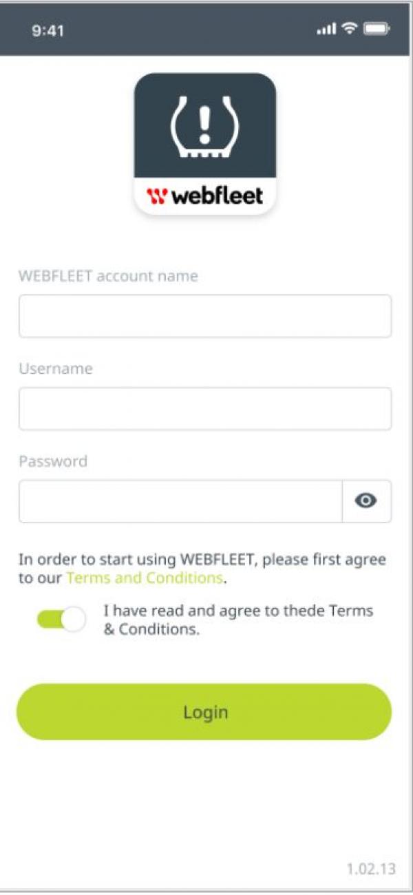 TPMS App - Login